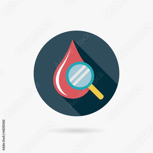 find blood flat icon with long shadow