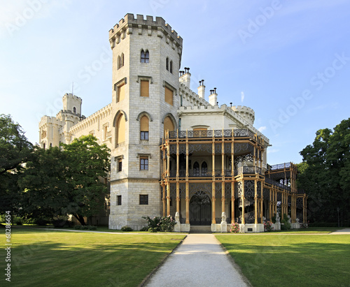 Beautiful Hluboka Castle in Czech Republic.