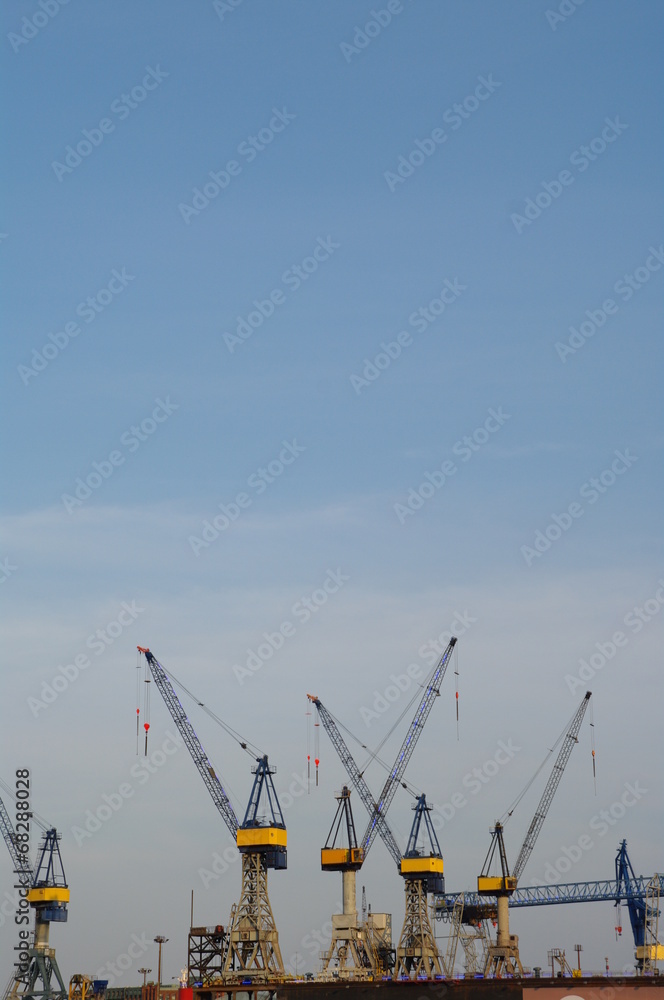 Krane im hamburger Hafen 1