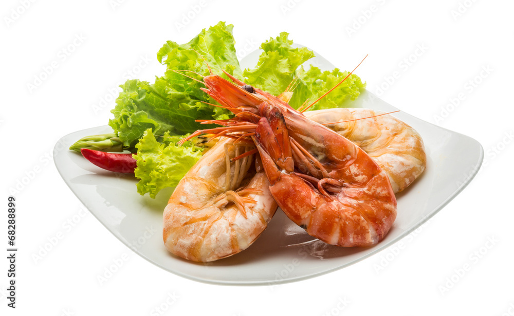 Boiled king prawns Boiled king prawns
