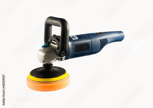 Car polishing machine with buffing plate isolated