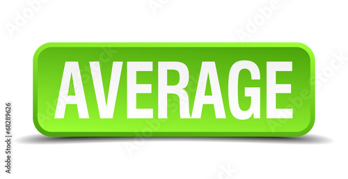 average green 3d realistic square isolated button