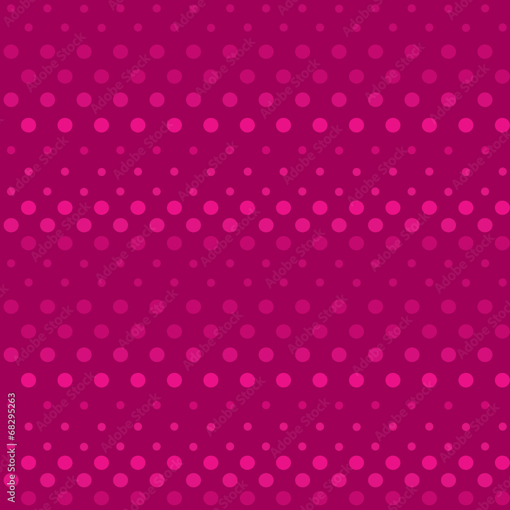 Seamless polka dot bright pink pattern