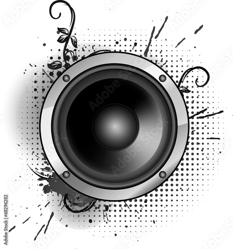 Abstract grunge speaker design