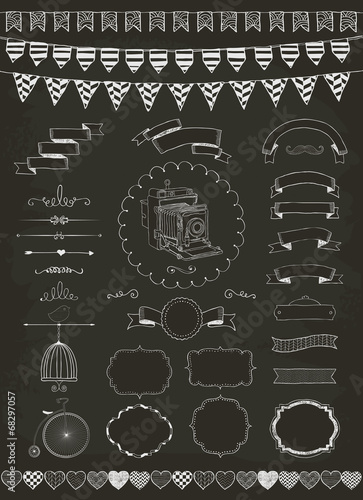 Vector Collection of  Banners, Ribbons and Frames