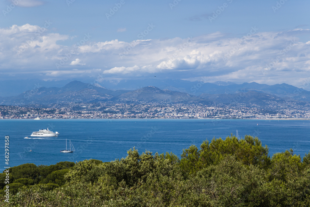 Antibes, France. View of the bay
