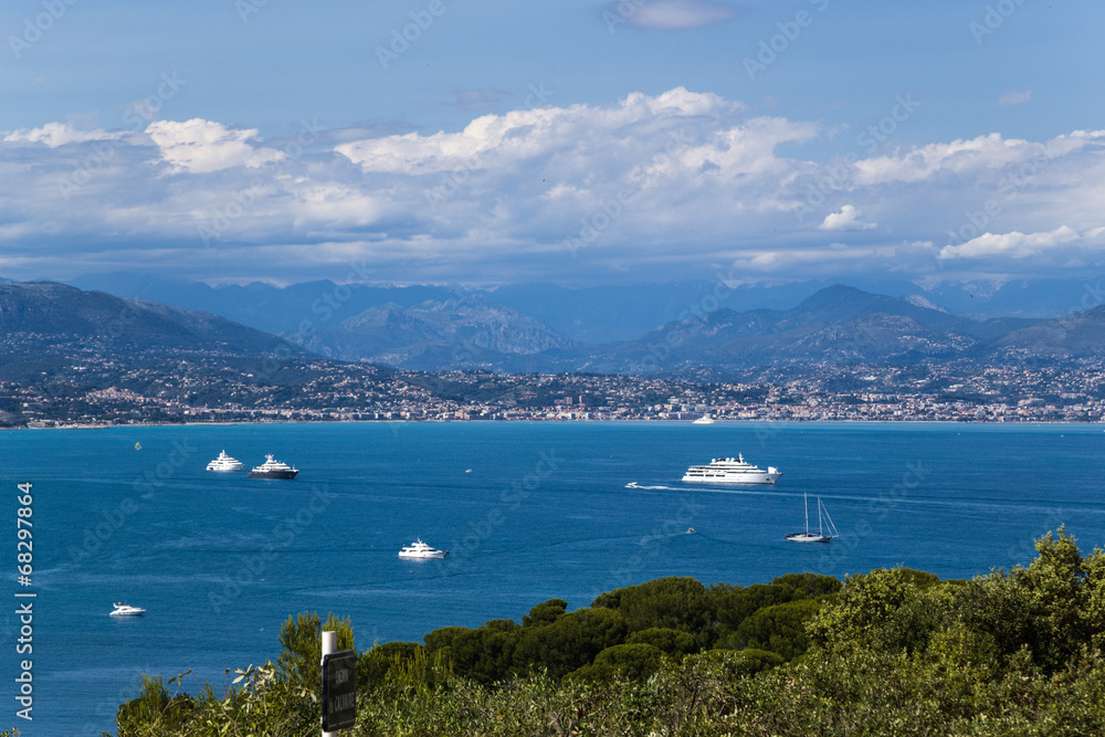 Antibes, France. Yachts in the Bay