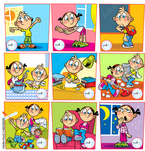 Schedule of the day for kids