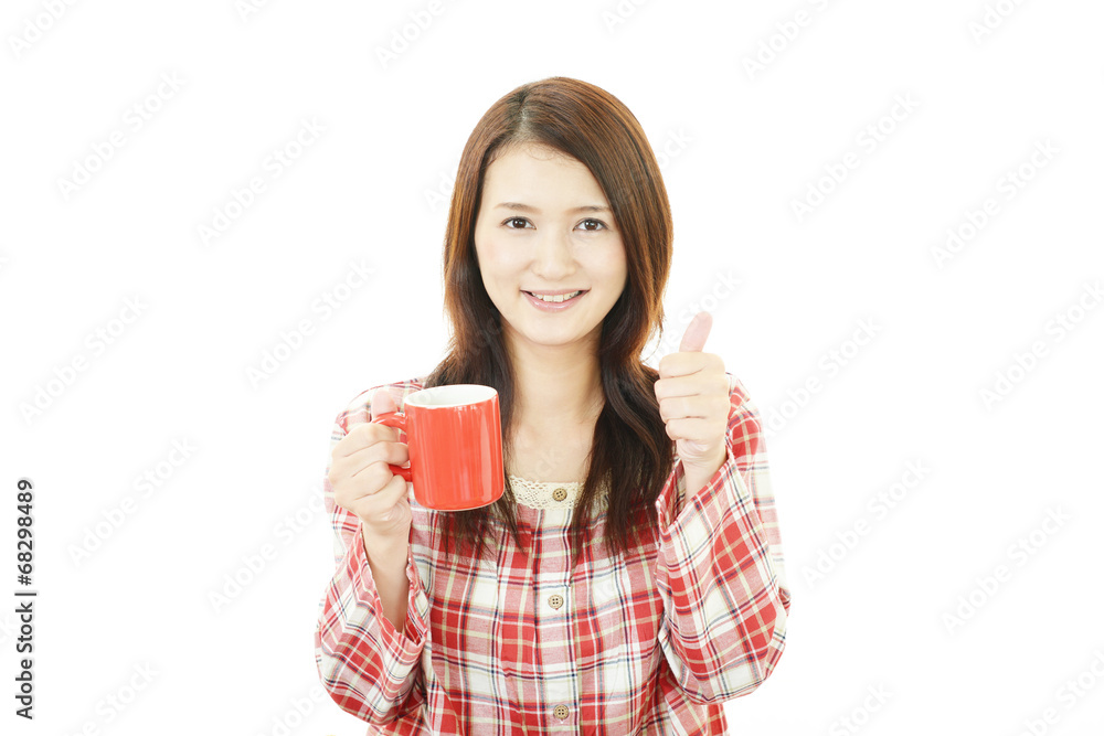 笑顔の女性