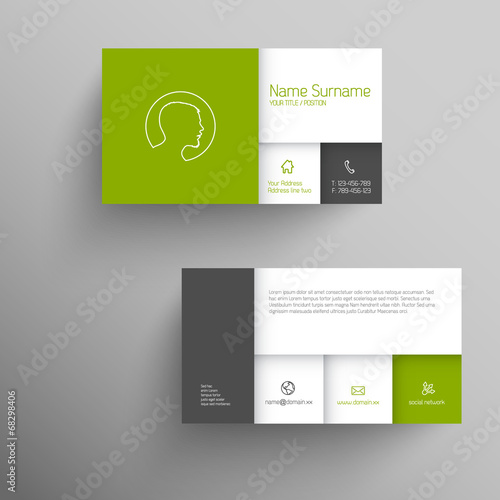 Modern green business card template