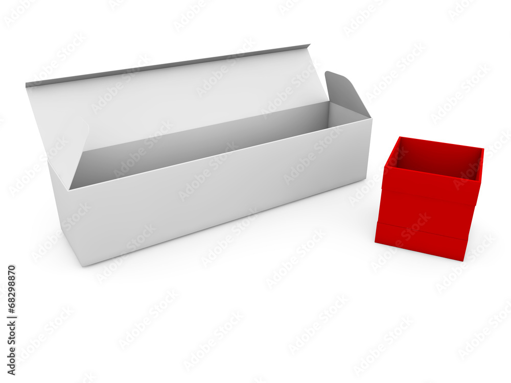 blank boxes isolated on white background blank boxes isolated on white background