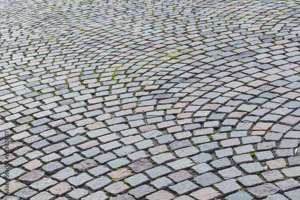 The pattern walkway made of stone as background