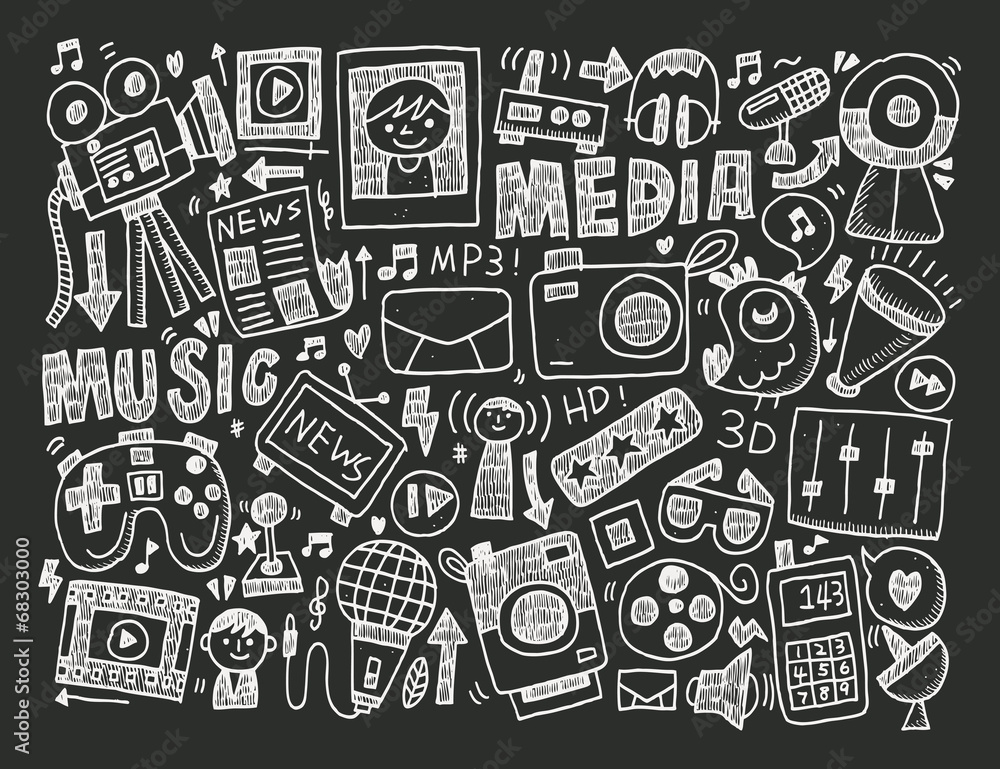 doodle media background