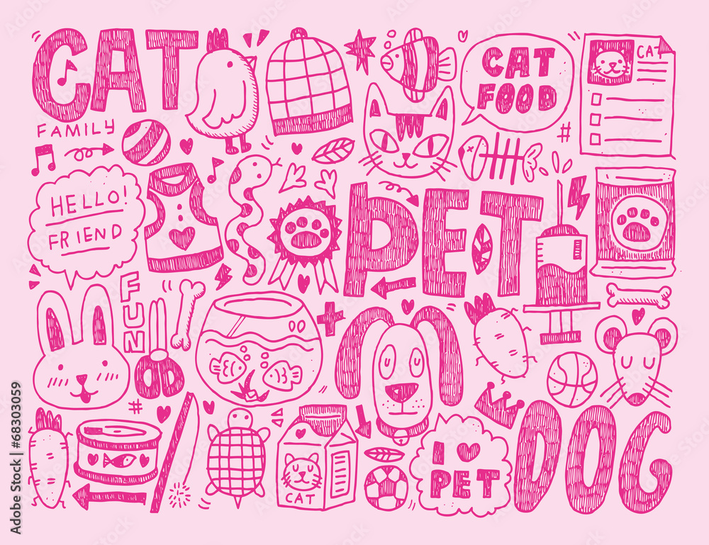 doodle pet background doodle pet background