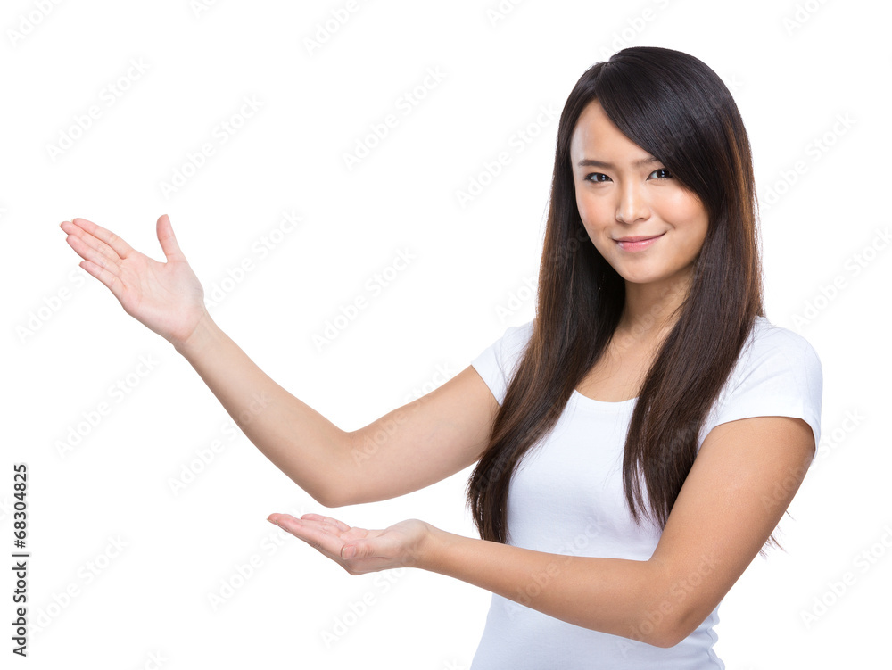 Woman open palm gesture Woman open palm gesture