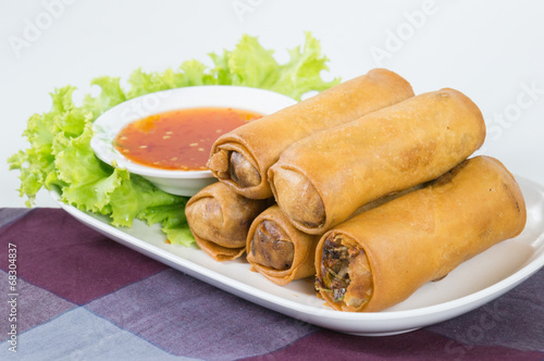 Fried Vegetable egg roll, spring roll