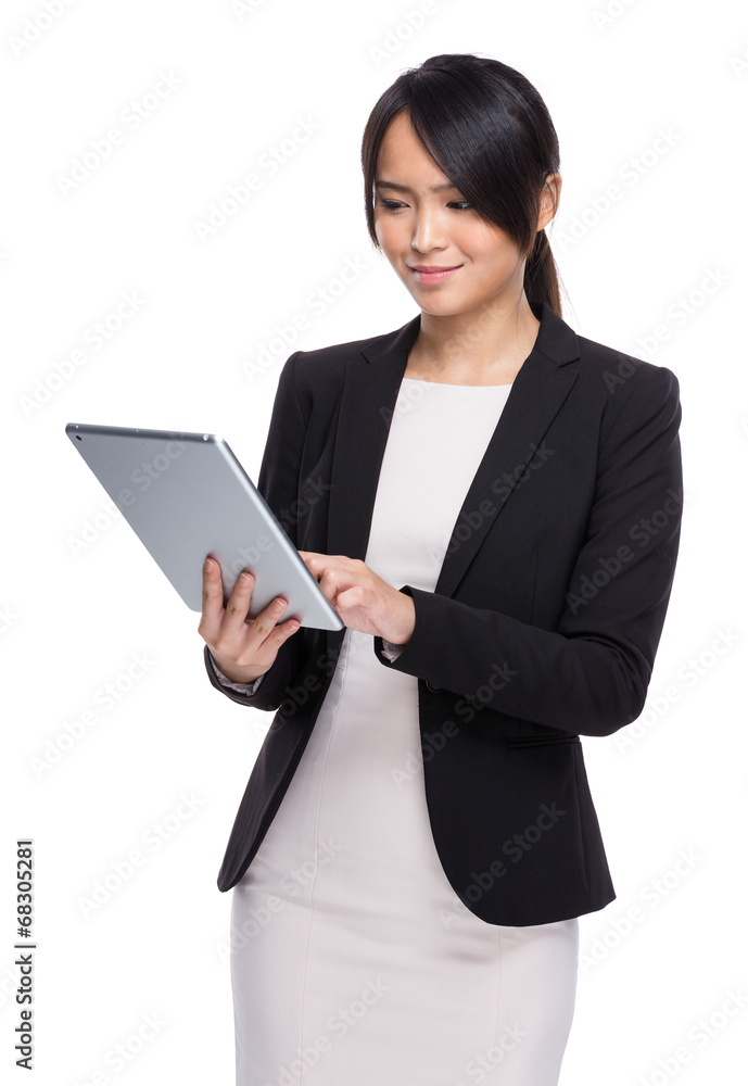 Businesswoman use digital tablet Businesswoman use digital tablet
