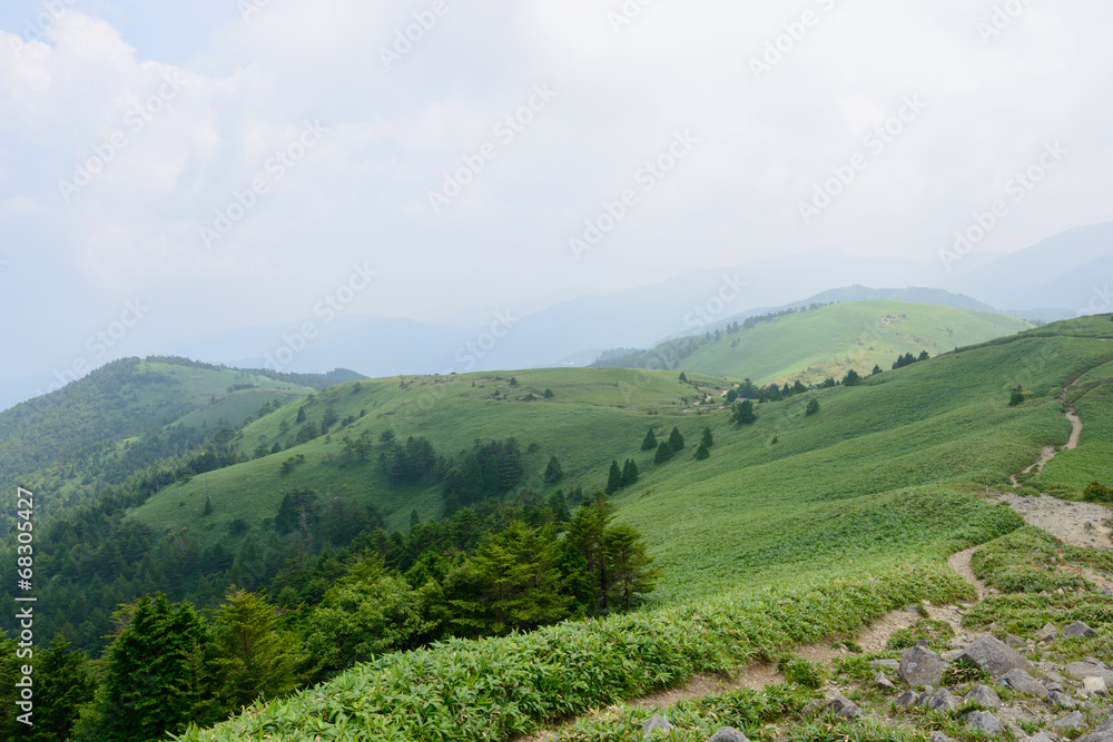 Fototapeta premium Fujimidai Highland in Nagano/Gifu, Japan