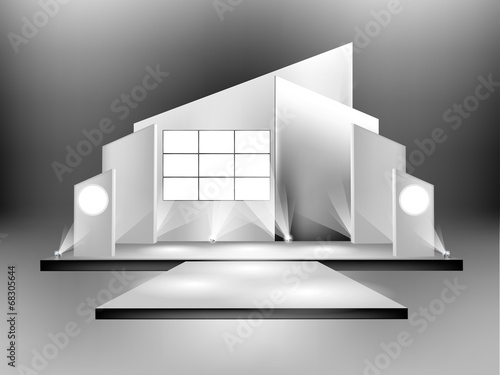 empty  runway , stage show illustration.