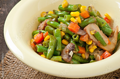 Vegetable Stew - green beans, mushrooms, carrots and corn