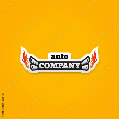 Automotive color fire label concept