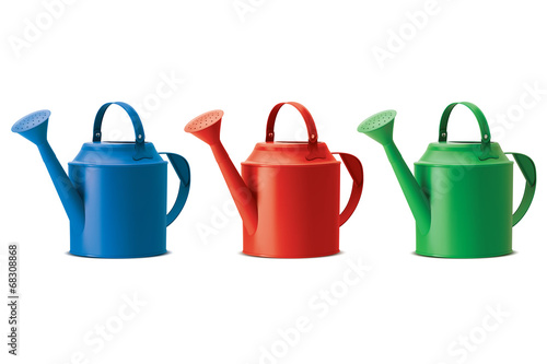 Watering cans set. Isolated. Vector illustration