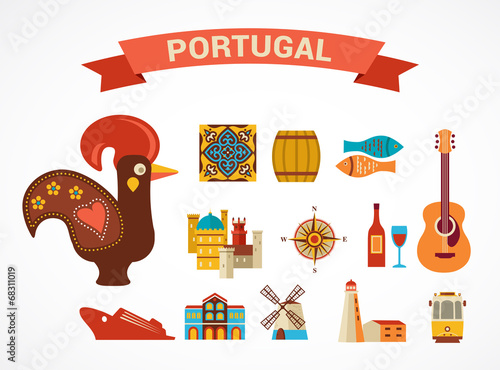 Portugal - set of vector icons
