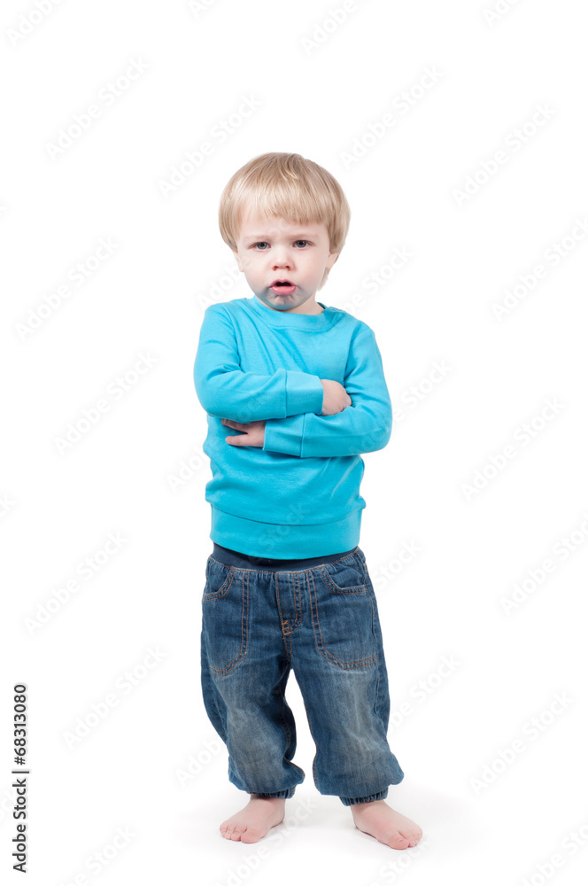 Portrait of a serious boy looking at camera Portrait of a serious boy looking at camera