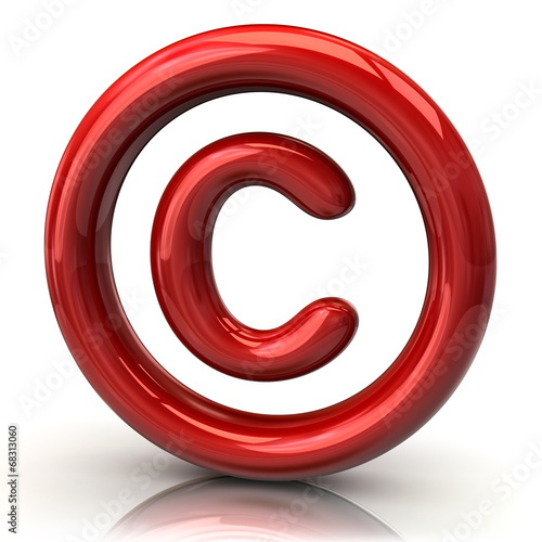 Red copyright icon