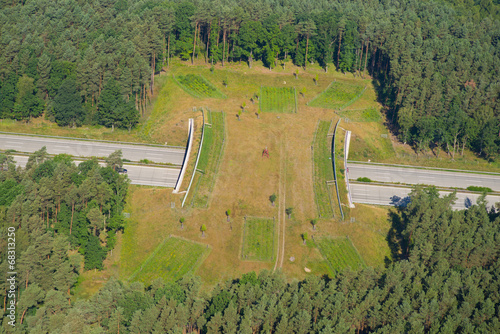 Wildbrücke (Grünbrücke) über Autobahn photo