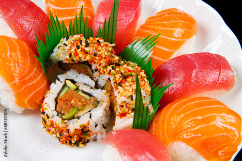 fresh sushi traditional japanese food #68314006