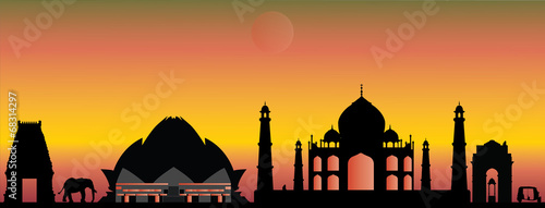 india new delhi skyline