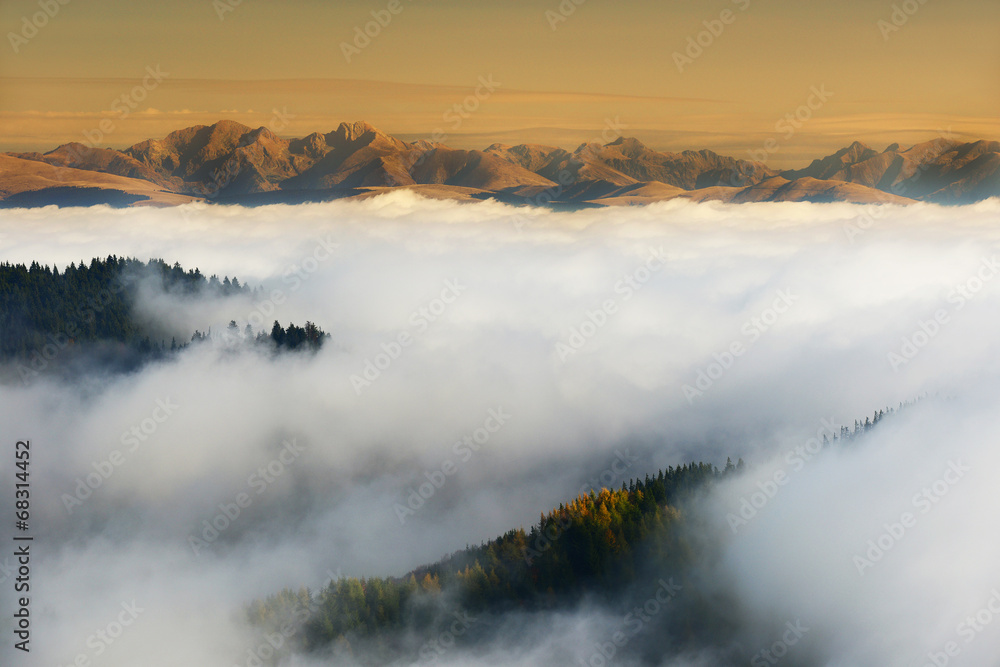 Alpine sea of clouds Alpine sea of clouds