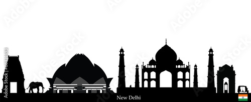 india new delhi skyline