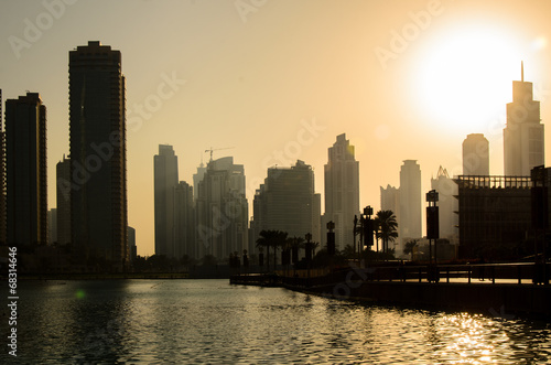 Sonnenuntergang in Dubai Downtown  VAE