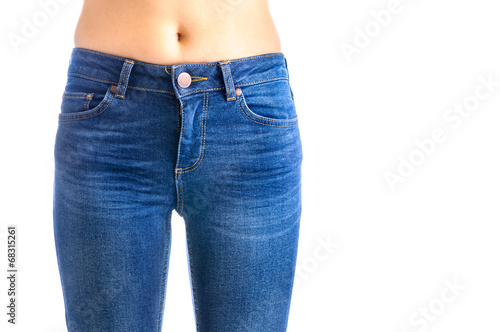 Jeans, Woman waist wearing jeans