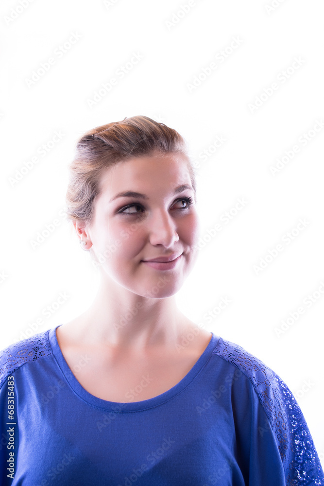 She always give a cute smile when in thought She always give a cute smile when in thought