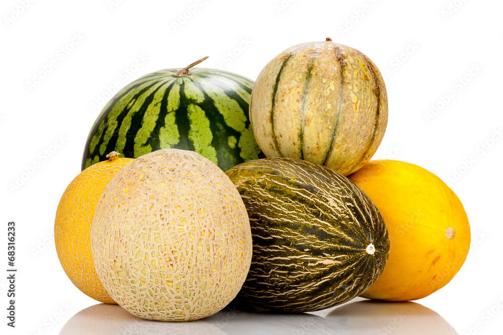 Verschiedene reife Melonensorten