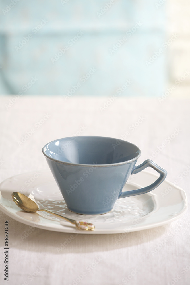 Fototapeta premium close up tea cup on table in restaurant