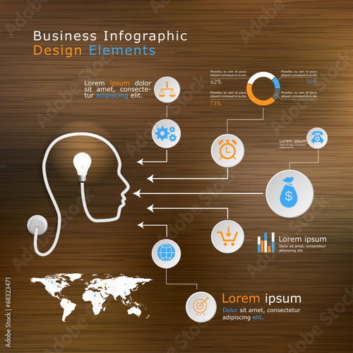 Speech bubble with drawing business strategy plan concept idea,