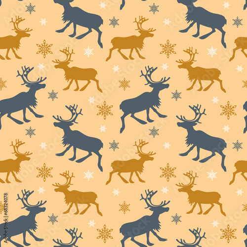 seamless pattern with reindeers