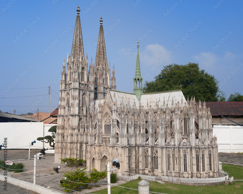 Obraz premium Cologne Cathedral in Mini Siam Park