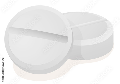 Close two white pill