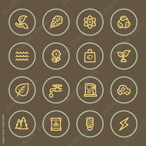 Eco web icons set, coffee series
