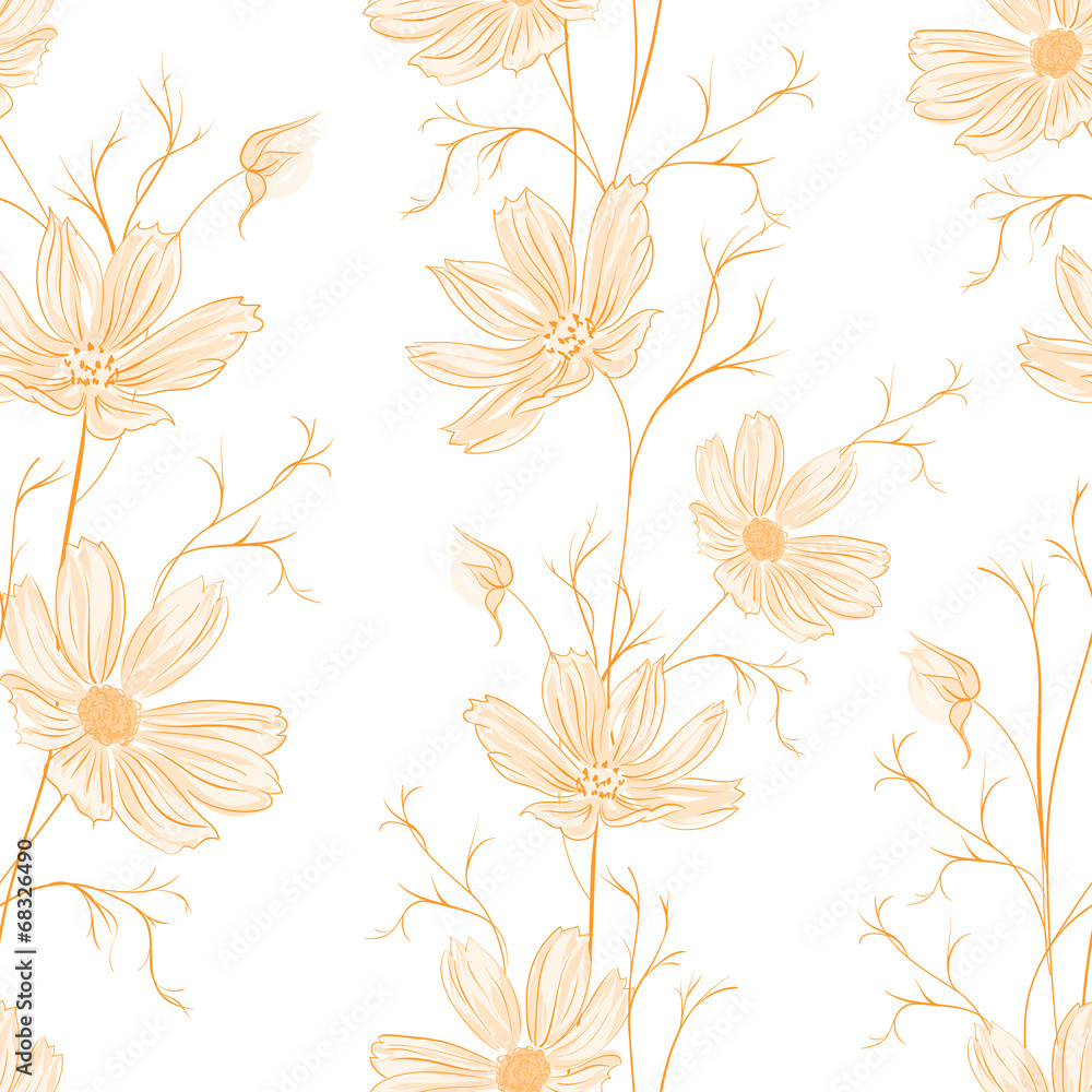 Spring style seamless background.