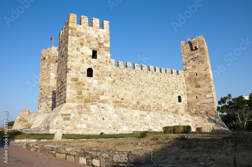 medieval fortress in the small port town of Candarli in Turkey