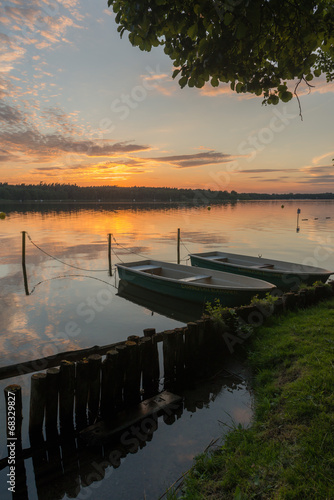 Sunset at Lake Müritz, Mecklenburg-Western Pomerania, Germany