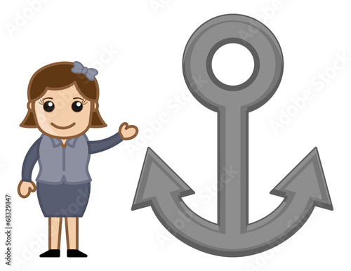 Girl Showing Anchor