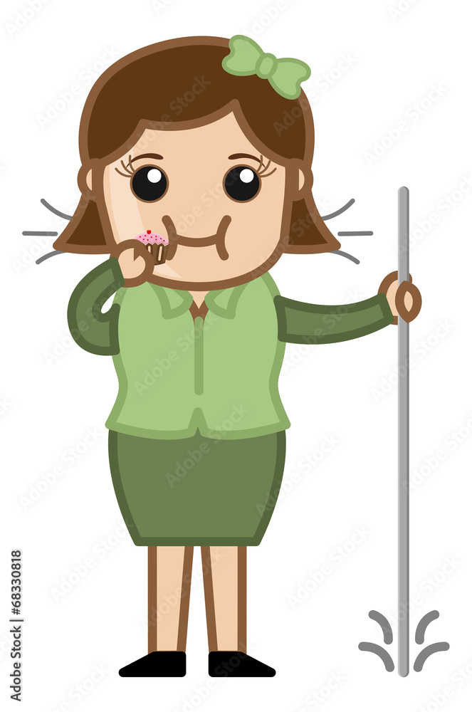 Woman Eating Cup Cake