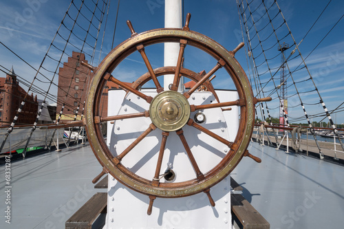 Steering Wheel of the Gorch Fock I, Stralsund